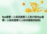 fpp是第一人稱還是第三人稱介紹(fpp是第一人稱還是第三人稱詳細情況如何)