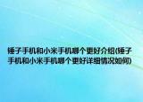 錘子手機(jī)和小米手機(jī)哪個(gè)更好介紹(錘子手機(jī)和小米手機(jī)哪個(gè)更好詳細(xì)情況如何)
