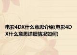 電影4DX什么意思介紹(電影4DX什么意思詳細情況如何)
