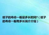 蚊子的壽命一般是多長時間?（蚊子的壽命一般有多長簡介介紹）