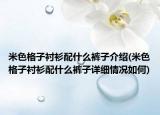 米色格子襯衫配什么褲子介紹(米色格子襯衫配什么褲子詳細(xì)情況如何)