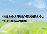 李曉杰個(gè)人資料介紹(李曉杰個(gè)人資料詳細(xì)情況如何)