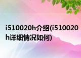 i510020h介紹(i510020h詳細情況如何)