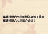 草鋪橫野六七里的鋪怎么讀（牧童草鋪橫野六七里簡(jiǎn)介介紹）