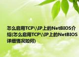 怎么啟用TCP\IP上的NetBIOS介紹(怎么啟用TCP\IP上的NetBIOS詳細(xì)情況如何)