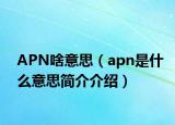 APN啥意思（apn是什么意思簡介介紹）