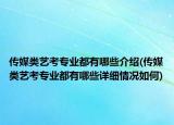 傳媒類藝考專業(yè)都有哪些介紹(傳媒類藝考專業(yè)都有哪些詳細情況如何)