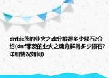 dnf菲茨的業(yè)火之魂分解得多少隕石?介紹(dnf菲茨的業(yè)火之魂分解得多少隕石?詳細情況如何)