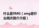 什么是SMG（smg是什么檔次簡(jiǎn)介介紹）