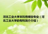 河北工業(yè)大學(xué)本科有哪些專業(yè)（河北工業(yè)大學(xué)的?？坪喗榻榻B）