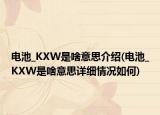 電池_KXW是啥意思介紹(電池_KXW是啥意思詳細(xì)情況如何)