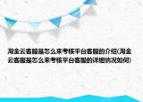 淘金云客服是怎么來考核平臺(tái)客服的介紹(淘金云客服是怎么來考核平臺(tái)客服的詳細(xì)情況如何)
