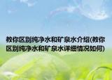 教你區(qū)別純凈水和礦泉水介紹(教你區(qū)別純凈水和礦泉水詳細情況如何)