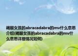 褐眼女孩的abracadabra的mv什么意思介紹(褐眼女孩的abracadabra的mv什么意思詳細情況如何)
