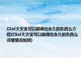 CSol大災(zāi)變可以刷得出永久的東西么介紹(CSol大災(zāi)變可以刷得出永久的東西么詳細(xì)情況如何)