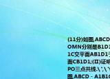 (11分)如圖,ABCD﹣A1B1C1D1是正方體,OMN分別是B1D1AB1AD1的中點,直線A1C交平面AB1D1于點P.(Ⅰ)證明:MN∥平面CB1D1;(Ⅱ)證明:①APOC四點共面;②APO三點共線.