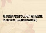 暗黑血統(tǒng)2技能怎么用介紹(暗黑血統(tǒng)2技能怎么用詳細情況如何)
