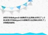 求高手告知skype點卡的購買方法(具體點拜托了）介紹(求高手告知skype點卡的購買方法(具體點拜托了）詳細(xì)情況如何)