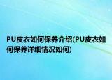 PU皮衣如何保養(yǎng)介紹(PU皮衣如何保養(yǎng)詳細(xì)情況如何)