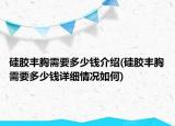 硅膠豐胸需要多少錢介紹(硅膠豐胸需要多少錢詳細情況如何)