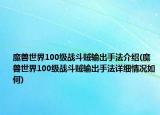 魔獸世界100級戰(zhàn)斗賊輸出手法介紹(魔獸世界100級戰(zhàn)斗賊輸出手法詳細(xì)情況如何)