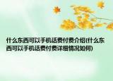 什么東西可以手機話費付費介紹(什么東西可以手機話費付費詳細情況如何)