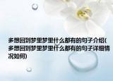 多想回到夢里夢里什么都有的句子介紹(多想回到夢里夢里什么都有的句子詳細情況如何)