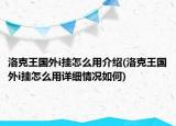 洛克王國外i掛怎么用介紹(洛克王國外i掛怎么用詳細情況如何)