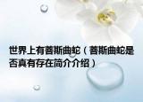世界上有菩斯曲蛇（菩斯曲蛇是否真有存在簡介介紹）