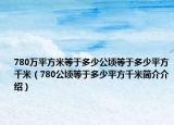 780萬平方米等于多少公頃等于多少平方千米（780公頃等于多少平方千米簡(jiǎn)介介紹）