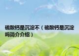 硫酸鈣是沉淀不（硫酸鈣是沉淀嗎簡介介紹）