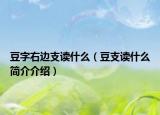 豆字右邊支讀什么（豆支讀什么簡(jiǎn)介介紹）