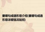 要哪句成語形容介紹(要哪句成語形容詳細情況如何)