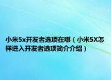 小米5x開發(fā)者選項在哪（小米5X怎樣進入開發(fā)者選項簡介介紹）