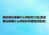 廚房用垃圾桶什么樣的好介紹(廚房用垃圾桶什么樣的好詳細(xì)情況如何)