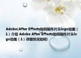 Adobe(After Effects如何制作片頭logo動(dòng)畫(huà)（1）介紹 Adobe After Effects如何制作片頭logo動(dòng)畫(huà)（1）詳細(xì)情況如何)