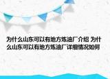 為什么山東可以有地方煉油廠介紹 為什么山東可以有地方煉油廠詳細情況如何