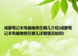 成都筆記本電腦維修在哪兒介紹(成都筆記本電腦維修在哪兒詳細(xì)情況如何)