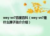 wey vv7百度百科（wey vv7是什么牌子簡介介紹）