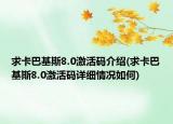 求卡巴基斯8.0激活碼介紹(求卡巴基斯8.0激活碼詳細(xì)情況如何)