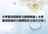 大學(xué)英語(yǔ)四級(jí)聽(tīng)力調(diào)頻頻道（大學(xué)英語(yǔ)四級(jí)聽(tīng)力調(diào)頻是多少簡(jiǎn)介介紹）