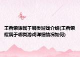 王者榮耀屬于哪類游戲介紹(王者榮耀屬于哪類游戲詳細(xì)情況如何)