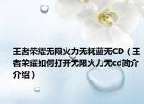 王者榮耀無(wú)限火力無(wú)耗藍(lán)無(wú)CD（王者榮耀如何打開(kāi)無(wú)限火力無(wú)cd簡(jiǎn)介介紹）