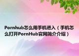Pornhub怎么用手機進入（手機怎么打開PornHub官網(wǎng)簡介介紹）