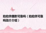 拍拍貸借款可靠嗎（拍拍貸可靠嗎簡介介紹）