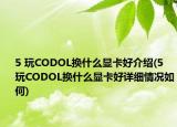 5?玩CODOL換什么顯卡好介紹(5?玩CODOL換什么顯卡好詳細情況如何)