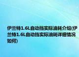 伊蘭特1.6L自動擋實(shí)際油耗介紹(伊蘭特1.6L自動擋實(shí)際油耗詳細(xì)情況如何)