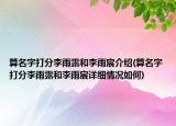 算名字打分李雨露和李雨宸介紹(算名字打分李雨露和李雨宸詳細(xì)情況如何)