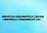 網(wǎng)絡扶貧行動計劃指出網(wǎng)絡扶貧五大工程分別是（網(wǎng)絡扶貧的五大工程指的是哪五簡介介紹）
