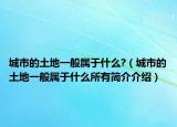 城市的土地一般屬于什么?（城市的土地一般屬于什么所有簡介介紹）